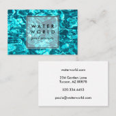 Water Sparkles Swimpool Service Fototoerisme Visitekaartje (Voorkant / Achterkant)