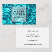 Water Sparkles Swimpool Services Photo Travel Visitekaartje (Voorkant / Achterkant)