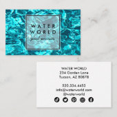 Water Sparkles Swimpool Services Photo Travel Visitekaartje (Voorkant / Achterkant)