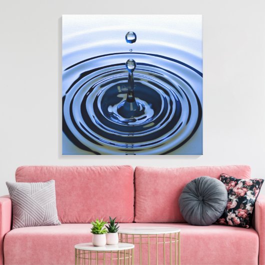 Water Spat 4 Canvas Afdruk (Insitu (Woonkamer))