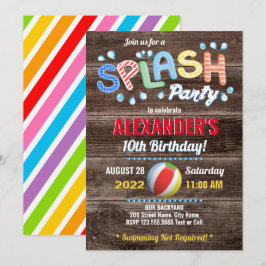 Water Spat Kinderen Zomerfeest Kaart