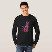 Water Spatende Ruimtekat Alien T-shirt (Voorkant volledig)