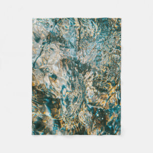 Water spatten in close-up fotografie fleece deken