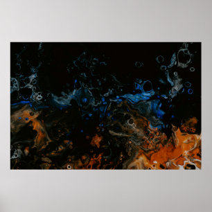 Water spatten in close-up fotografie poster