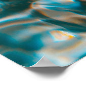 Water spatten in close-up fotografie poster (Hoek)