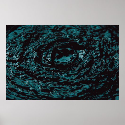 Water spatten in close-up fotografie poster (Voorkant)