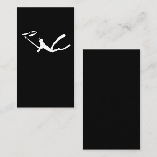 Water Spearfish Snorkel Spedebn Fish Hunting Visitekaartje (Voorkant / Achterkant)