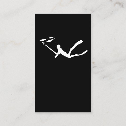 Water Spearfish Snorkel Spedebn Fish Hunting Visitekaartje (Voorkant)