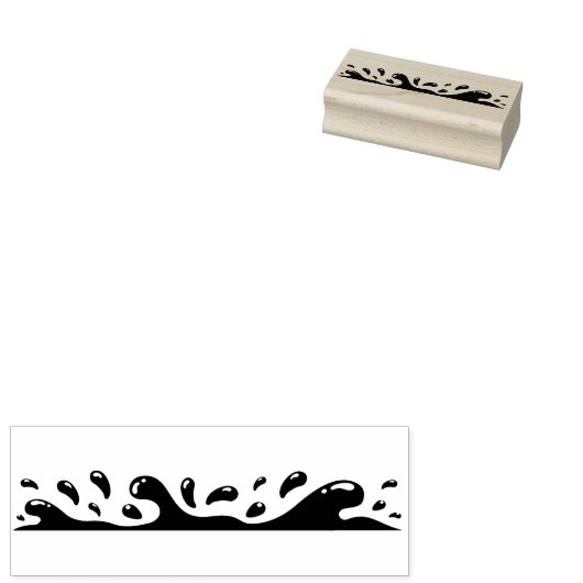 Water Splash Art Stempel (Gestempeld)