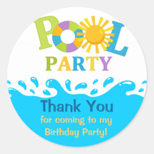 Water Splash Boy Pool Party Dank u Sticker