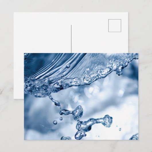 Water Splash Briefkaart (Voorkant / Achterkant)