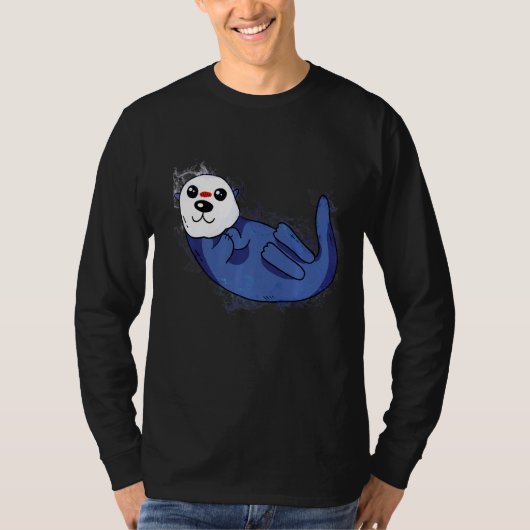 Water Splash Cute Zee Otter T-shirt (Voorkant)