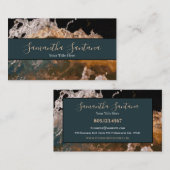 Water Splash Donker Modern Design Visitekaartje (Voorkant / Achterkant)