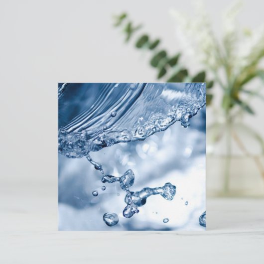 Water Splash Kaart (Staand voorkant)