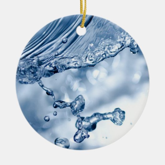 Water Splash Keramisch Ornament (Voorkant)