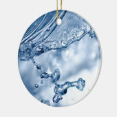 Water Splash Keramisch Ornament (Links)