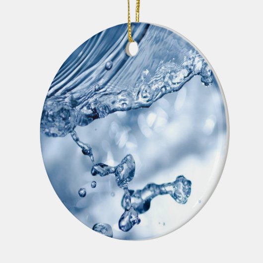 Water Splash Keramisch Ornament (Links)