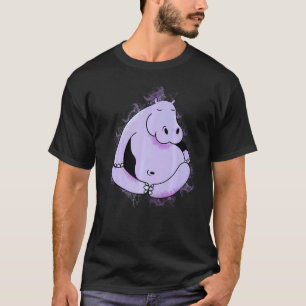 Water Splash Meditatie yoga Nijlpaard T-shirt