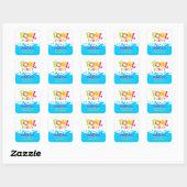 Water Splash Meisje Zwembad Party Dank u Sticker (Vel)