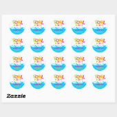 Water Splash Meisje Zwembad Party Dank u Sticker (Vel)