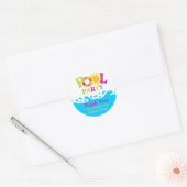 Water Splash Meisje Zwembad Party Dank u Sticker (Envelop)