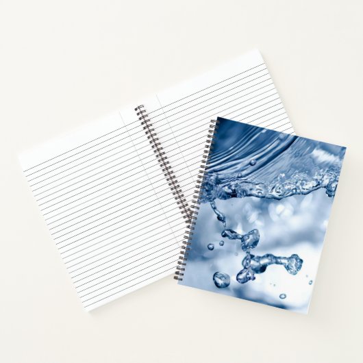 Water Splash Notitieboek (Binnen)