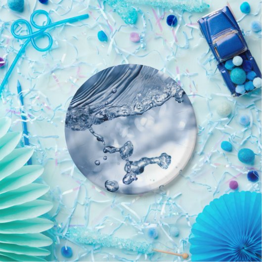 Water Splash Papieren Bordje (Feest)