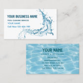 Water Splash Pool Cleaning Service Visitekaartje (Voorkant / Achterkant)