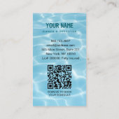 Water Splash Pool Cleaning Service Visitekaartje (Achterkant)