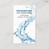 Water Splash Pool Cleaning Service Visitekaartje (Voorkant)