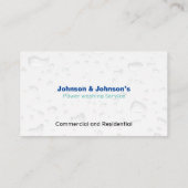 Water Splash Professional Pressure Washing Service Visitekaartje (Achterkant)