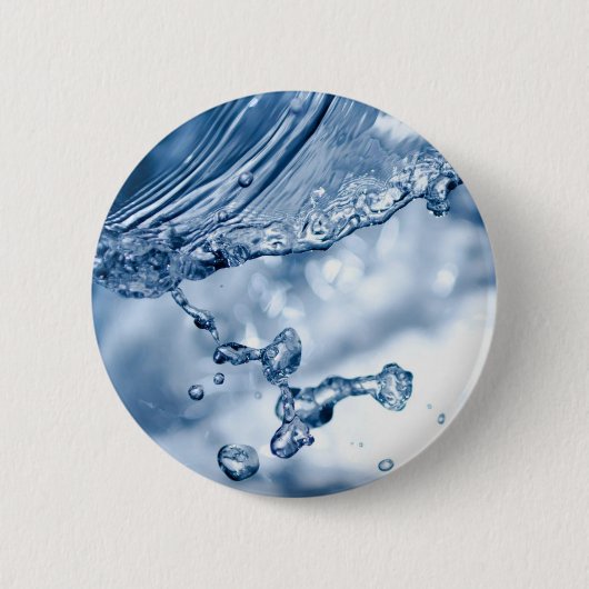 Water Splash Ronde Button 5,7 Cm (Voorkant)