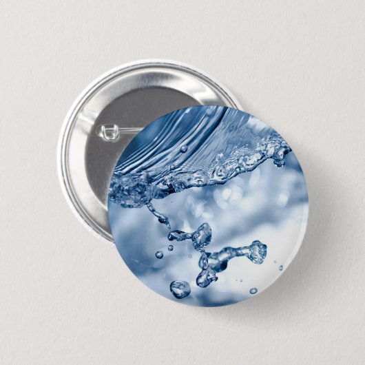 Water Splash Ronde Button 5,7 Cm (Voorkant /achterkant)