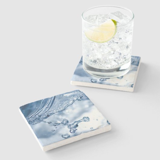 Water Splash Stenen Onderzetter (Zijkant)