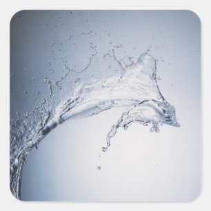 Water Splash Vierkante Sticker