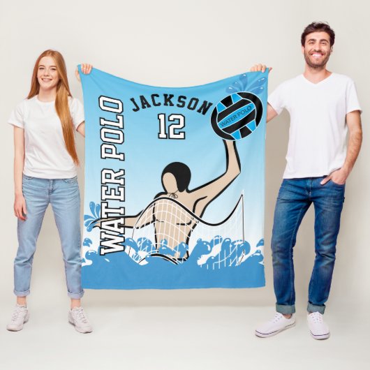 Water 🤽 ♀️ Sport - Blauw Fleece Deken (In situ)