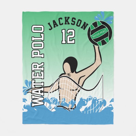 Water 🤽 ♀️ Sport - groen Fleece Deken (Voorkant)