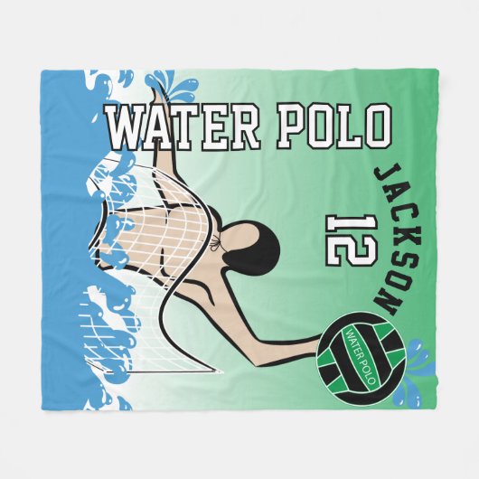 Water 🤽 ♀️ Sport - groen Fleece Deken (Voorkant (Horizontaal))