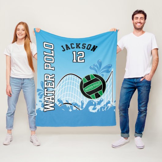 Water 🤽 🏼 Sport - Groene bal Fleece Deken (In situ)