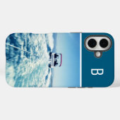 Water sporten verticaal foto gemerkt Oceaanblauw Case-Mate iPhone Case (Achterkant (horizontaal))