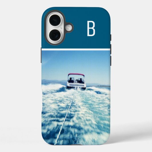 Water sporten verticaal foto gemerkt Oceaanblauw Case-Mate iPhone Case (Achterkant)
