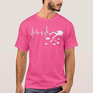 Water Sportman Duiken Hartslag Scuba Duiken T-shirt