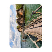 Water | Stilt Houses Over the Water Magneet (Verticaal)