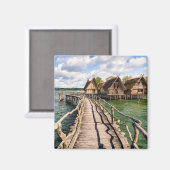 Water | Stilt Houses Over the Water Magneet (Voorkant / Achterkant)