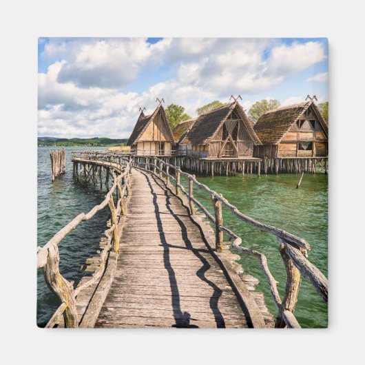 Water | Stilt Houses Over the Water Magneet (Voorkant)