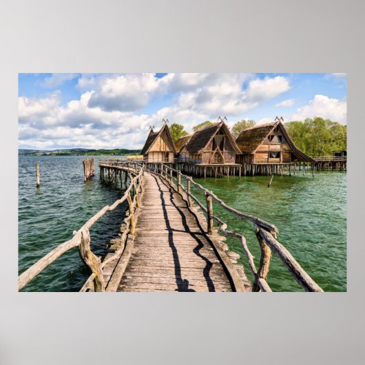 Water | Stilt Houses Over the Water Poster (Voorkant)