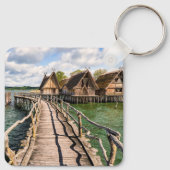 Water | Stilt Houses Over the Water Sleutelhanger (Achterkant)