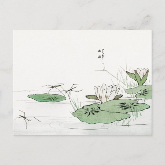 Water Striders op een vijver door Morimoto Toko Br Briefkaart (Voorkant)