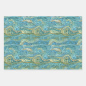 Water stromen, golven, onderwater, rivieren inpakpapier vel (Voorkant 3)