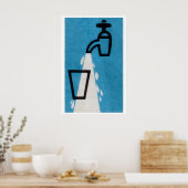 Water Stromend - Matchbox Print - Esthetische Muur (Keuken)